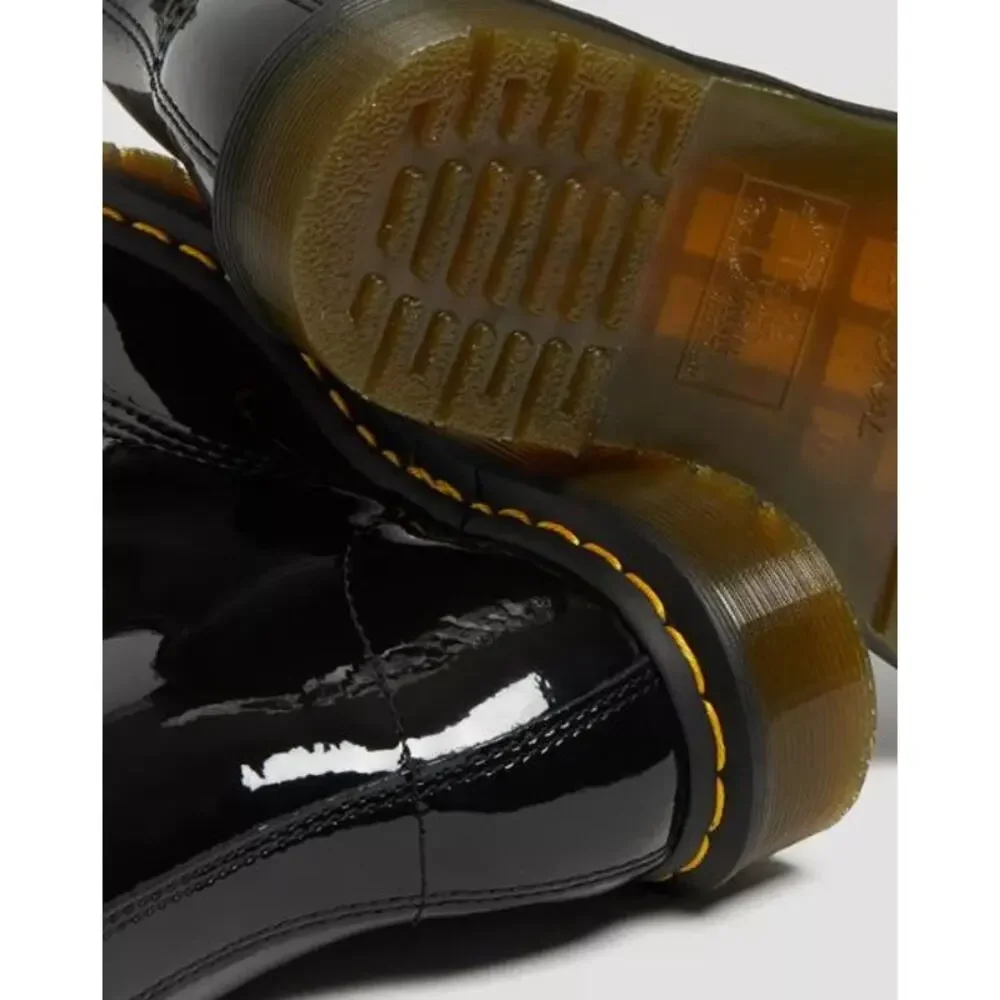 NEW Dr. Martens 1460 Patent Leather Lace Up Combat Boots Black Women's Size 6 - Picture 9 of 13